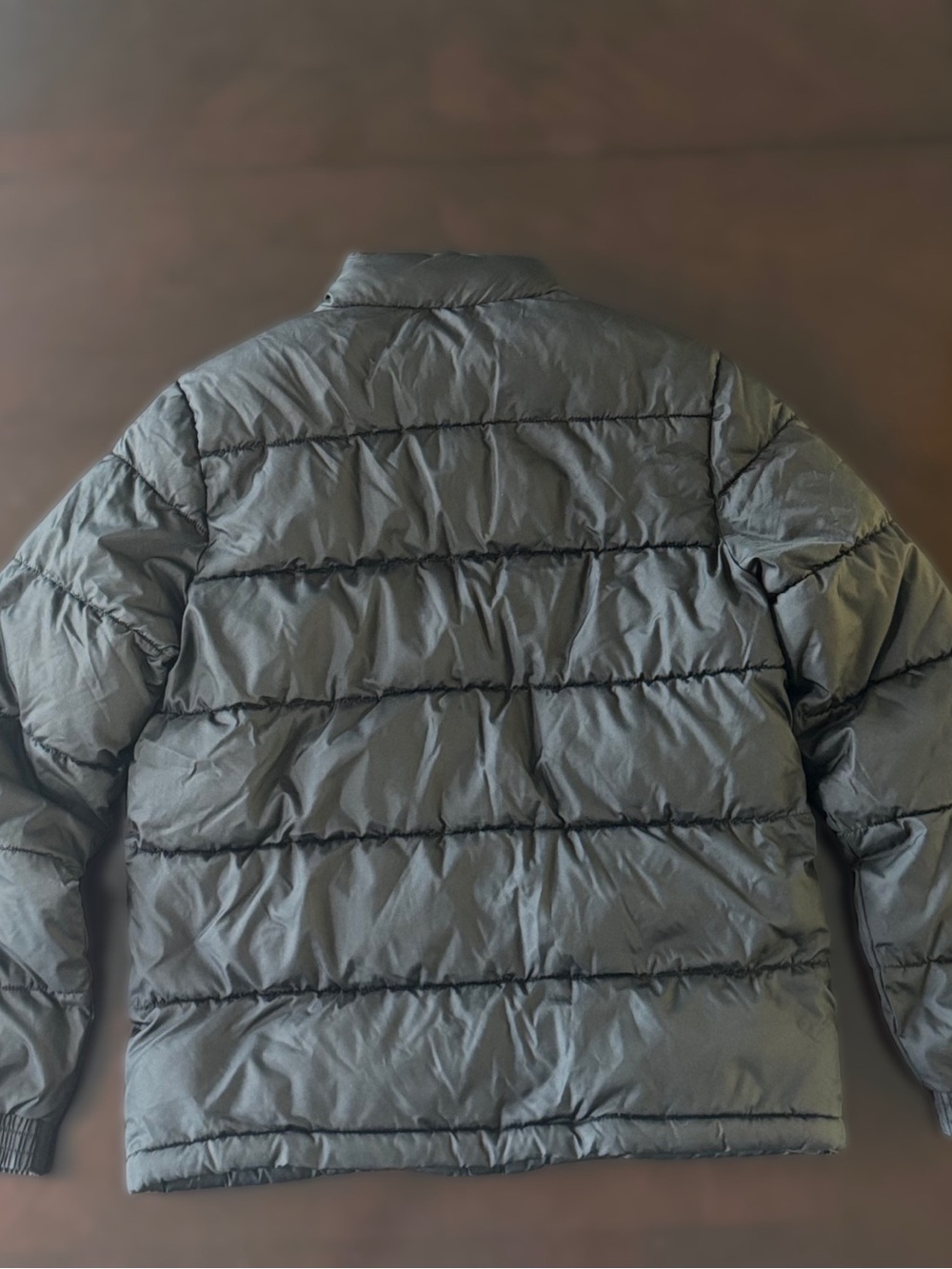 Old Navy Black Quilted Puffer Jacket Full Zip High Neck Size M - Picture 2 of 6